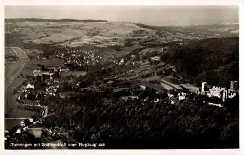 Ak Tumringen Lörrach in Baden, Röttlerschloss, Fliegeraufnahme