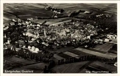 Ak Bad Königshofen im Grabfeld Unterfranken, Fliegeraufnahme