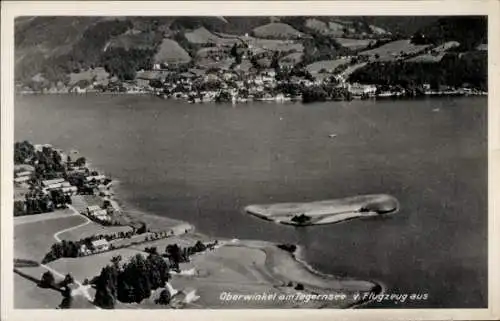 Ak Oberwinkel Abwinkel Abwinkl Bad Wiessee am Tegernsee Oberbayern, Fliegeraufnahme