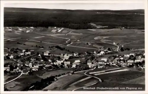 Ak Rötenbach Friedenweiler im Schwarzwald, Fliegeraufnahme