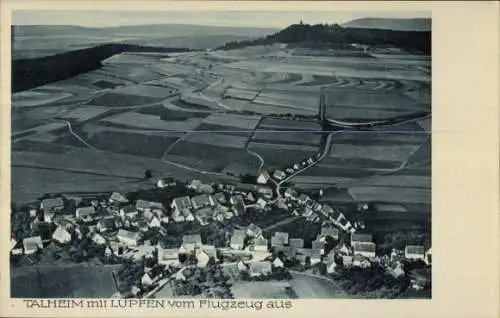 Ak Talheim in der Baar, Panorama, Lupfen, Fliegeraufnahme