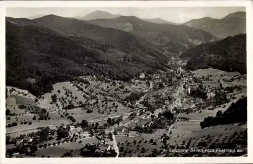 Ak Sulzburg im Markgräflerland Baden Schwarzwald, Fliegeraufnahme