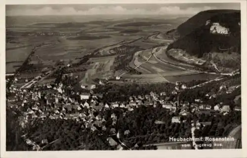 Ak Heubach in Württemberg, Rosenstein, Fliegeraufnahme