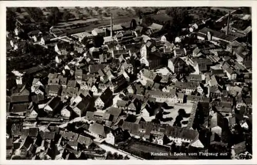 Ak Kandern im Schwarzwald Baden, Fliegeraufnahme