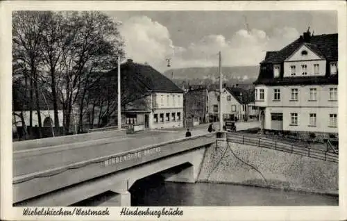 Ak Wiebelskirchen Neunkirchen im Saarland, Blick auf die Hindenburgbrücke