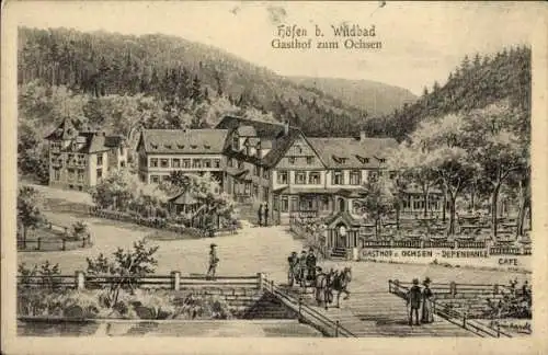 Ak Höfen an der Enz Schwarzwald, Gasthof zum Ochsen