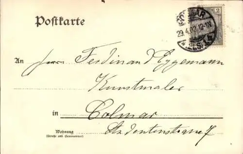 Ak Eine Milliarde Minuten seit Christi Geburt, 29. April 1902, 10 Uhr 40 Minuten