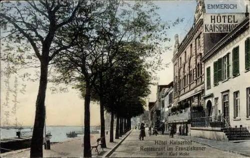 Ak Emmerich am Niederrhein, Hotel Kaiserhof, Restaurant im Franziskaner