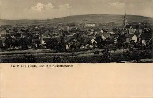 Ak Kleinblittersdorf Saarland, Panorama mit Großblittersdorf