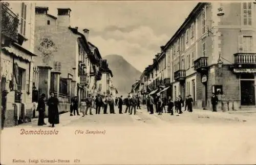 Ak Domodossola Piemonte, Via Sempione