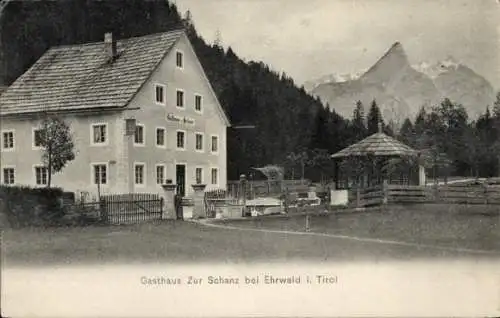 Ak Ehrwald in Tirol, Gasthaus zur Schanz