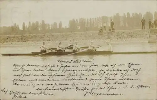 Foto Ak Speyer am Rhein, Ruderer, Vierer mit Steuermann