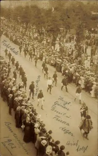 Foto Ak Hannover in Niedersachsen, Bundesschießen 1903, Festzug, Fechtclub