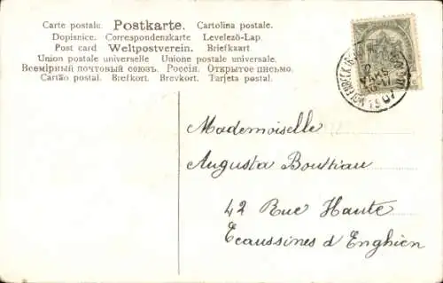 Präge Ak Mädchen mit Blumenkorb, Veilchen