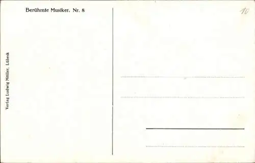 Scherenschnitt Ak Dirigent Arthur Nikisch