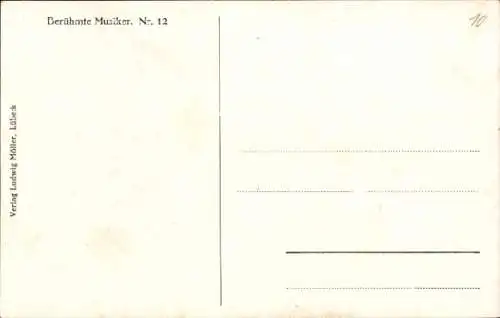 Scherenschnitt Ak Dirigent Felix Weingartner