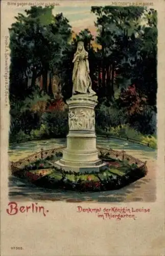 Halt gegen das Licht Litho Berlin Tiergarten, Denkmal der Königin Louise