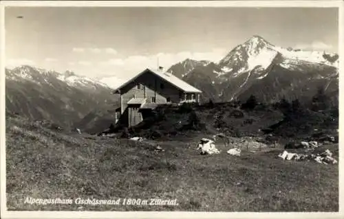 Foto Ak Mayrhofen im Zillertal Tirol, Alpengasthaus Gschösswand