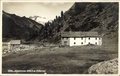 Foto Ak Mayrhofen im Zillertal Tirol, Gasthaus Alpenrose