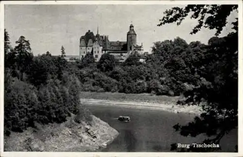 Ak Sucha Tzschochau Niederschlesien, Burg Tzschocha, Schloss