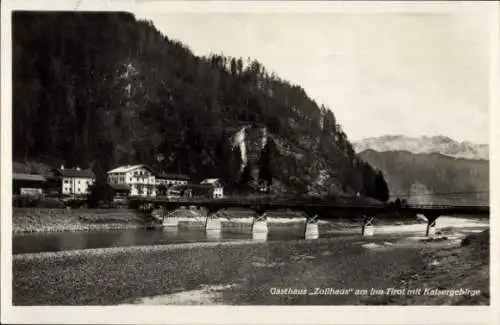 Ak Erl in Tirol, Gasthaus Zollhaus am Inn, Kaisergebirge