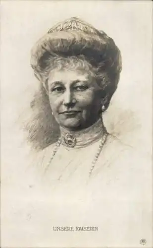 Künstler Ak Kaiserin Auguste Viktoria, Portrait