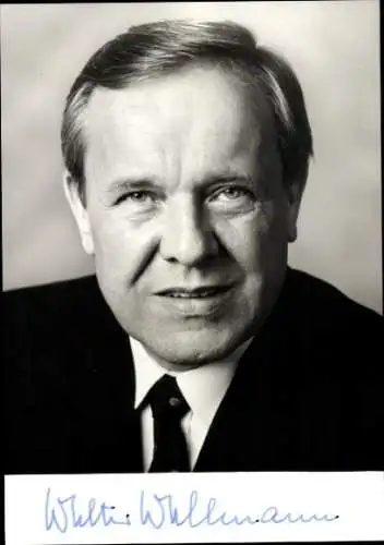 Ak Politiker Walter Wallmann, Ministerpräsident des Landes Hessen, Portrait, Autogramm