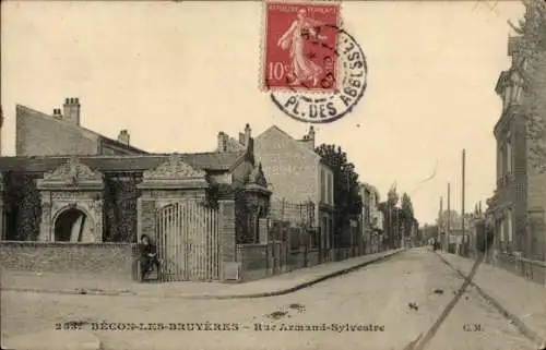 Ak Bécon les Bruyères Hauts de Seine, Rue Armand Sylvestre