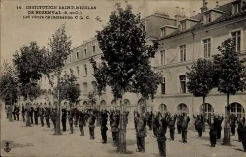 Ak Hauts de Seine Frankreich, Institution Saint Nicolas de Buzenval, Les Cours de recreation