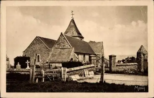 Ak Varengeville sur Mer Seine Maritime, Kirche