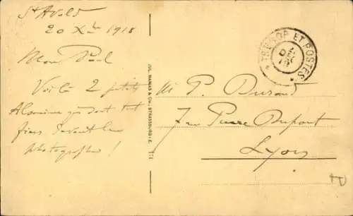 Ak Elsass, Kinder in Elsässer Tracht