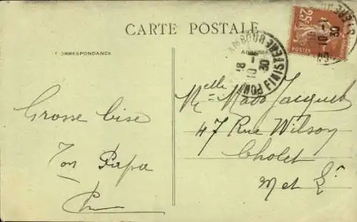 Ak Pont l'Abbé Finistère, Junge Frau in Tracht, Porträt