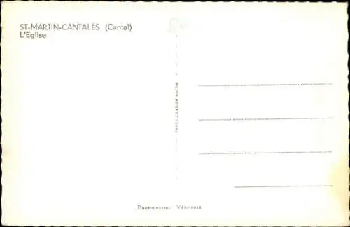 Ak St-Martin-Cantales Cantal, Kirche