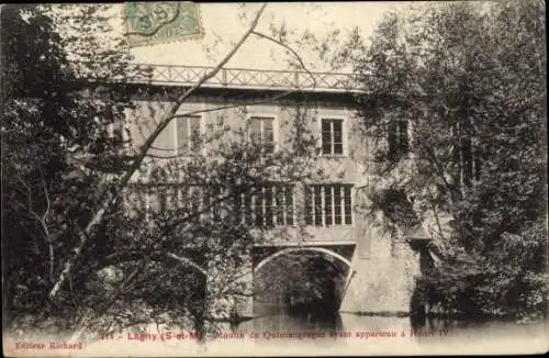 Ak Lagny Seine et Marne, Moulin de Quincangrogne avant appartenu a Henri IV