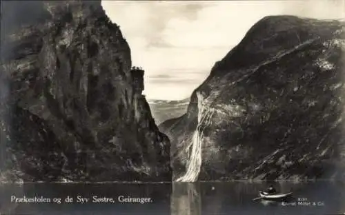 Ak Geiranger Norwegen, Praekestolen og de Syv Sostre