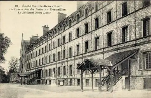 Ak Versailles-Yvelines, Schule Sainte-Genevieve, Ancienne Rue des Postes