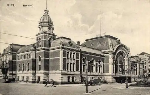 Ak Kiel in Schleswig Holstein, Bahnhof