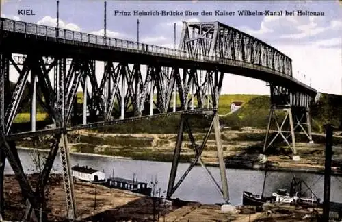 Ak Kiel in Schleswig Holstein, Prinz Heinrich Brücke über Kaiser Wilhelm Kanal