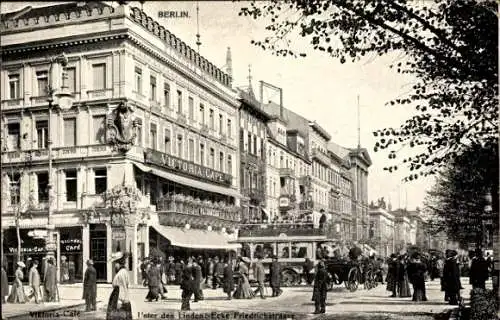 Ak Berlin Mitte, Friedrichstraße, Ecke Unter den Linden