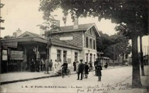 Ak Le Parc de Saint Maur Val de Marne, Bahnhof