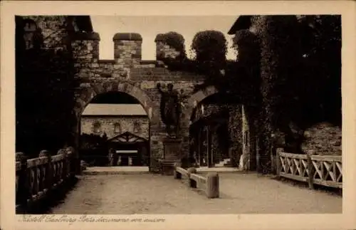 Ak Bad Homburg vor der Höhe Hessen, Römerkastell Kastell Saalburg, Porta dedumana, Außenansicht