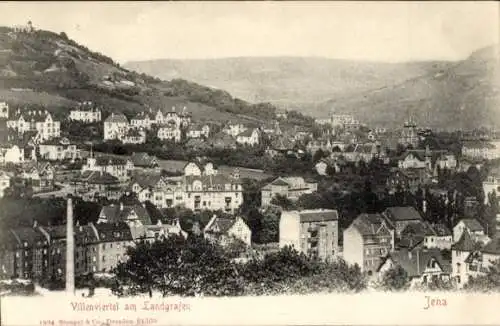 Ak Jena in Thüringen, Villenviertel am Landgrafen