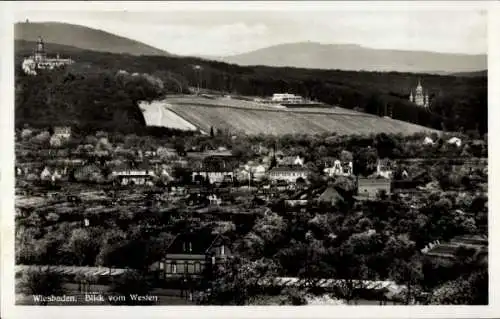 Ak Wiesbaden in Hessen, Gesamtansicht, Blick von Westen