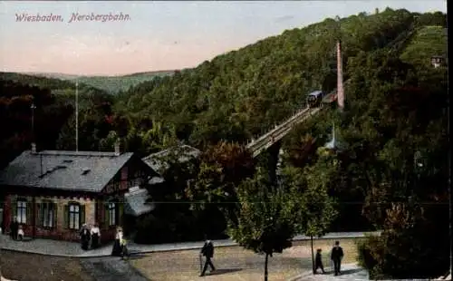 Ak Wiesbaden in Hessen, Nerobergbahn