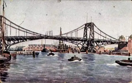 Künstler Ak Seeger, Wilhelmshaven, Kaiser Wilhelm Brücke