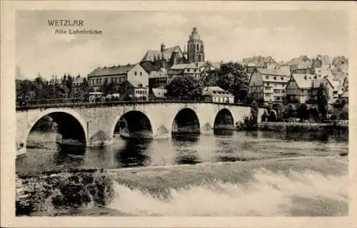 Ak Wetzlar an der Lahn, Alte Lahnbrücke