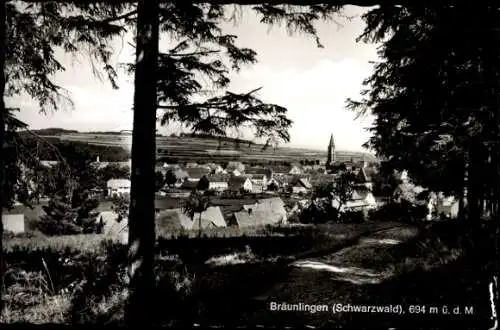 Ak Bräunlingen im badischen Schwarzwald, Teilansicht, Kirchturm