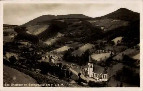 Ak Bad Griesbach im Schwarzwald, Teilansicht, Kirche