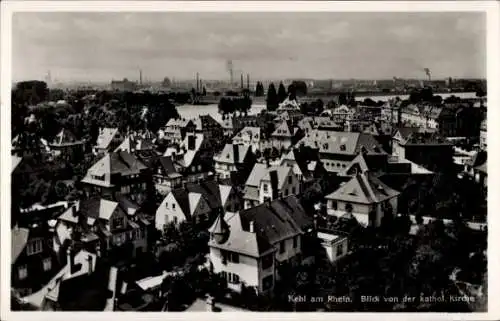 Ak Kehl am Rhein Baden Württemberg, Blick von der kathol. Kirche über die Dächer der Stadt