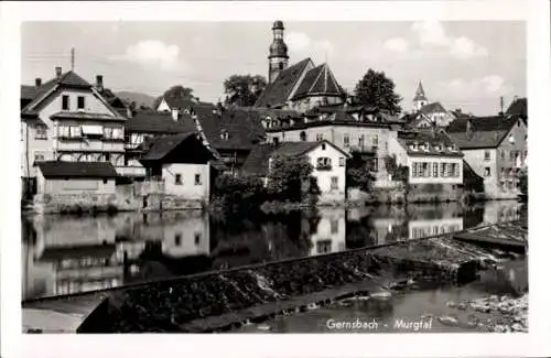 Ak Gernsbach im Murgtal Schwarzwald, Ortsansicht